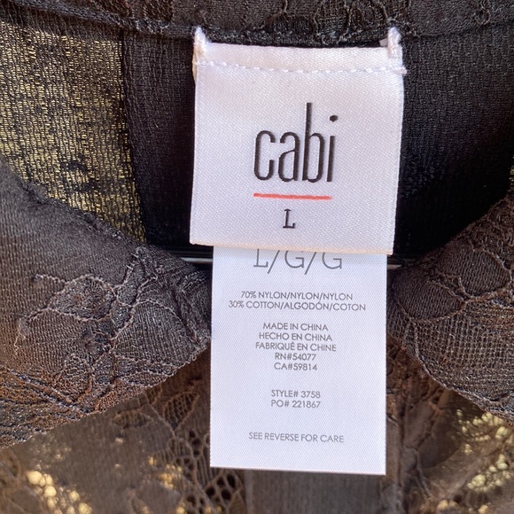 Cabi black lace top - Picture 3 of 3